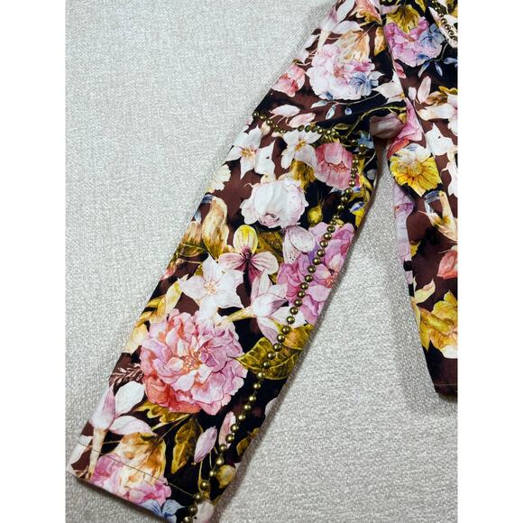 NWT Aratta Silent Journey Women’s Med Multicolor Floral Motorcycle Jacket - Picture 10 of 13